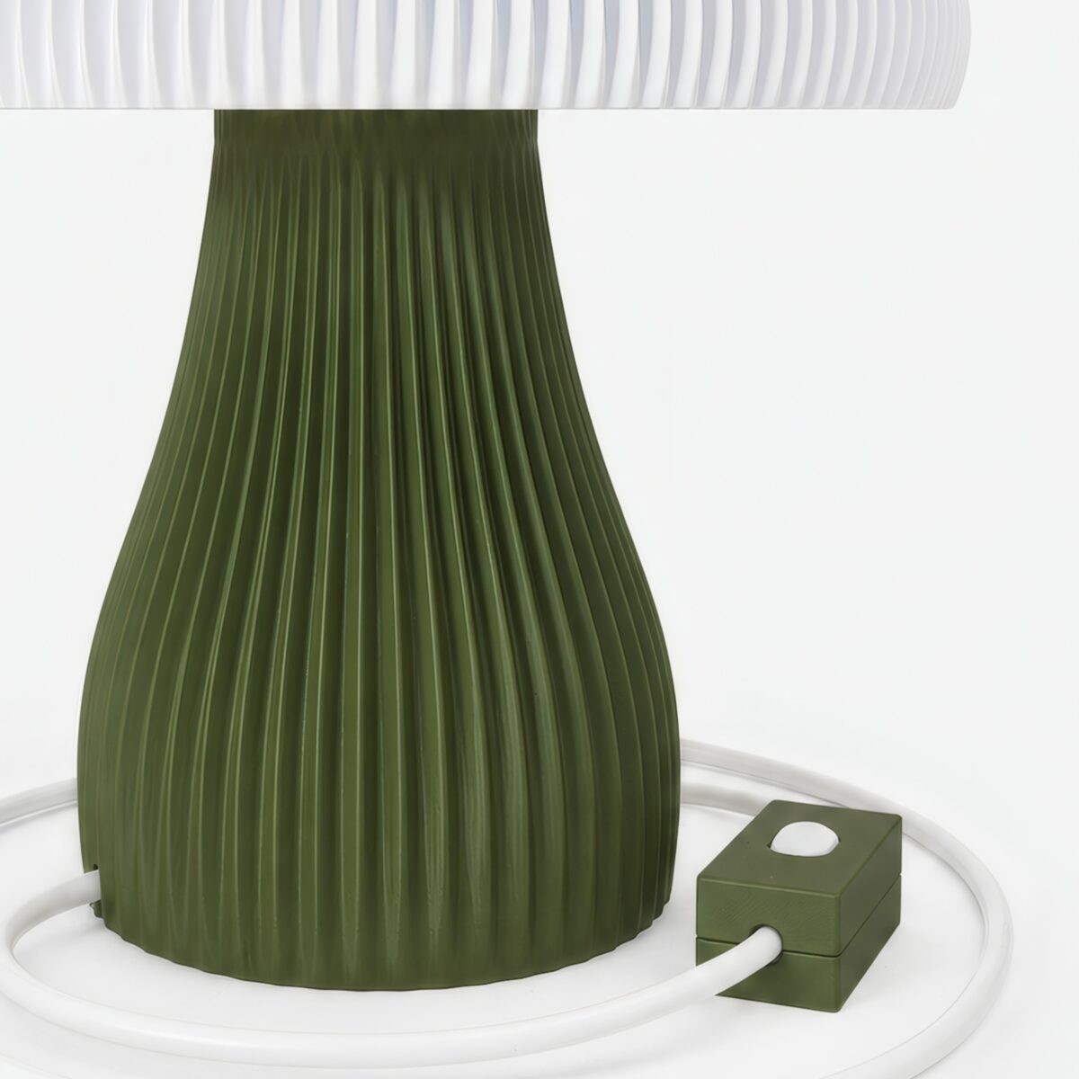 Luminária Clarté Chanterelle - Verde Oliva e Branco - Imagem 8