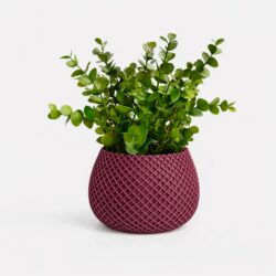 Arranjo de Eucalipto Permanente Verde Vaso Treliça - Marsala