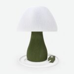 Luminária Clarté Chanterelle - Verde Oliva e Branco